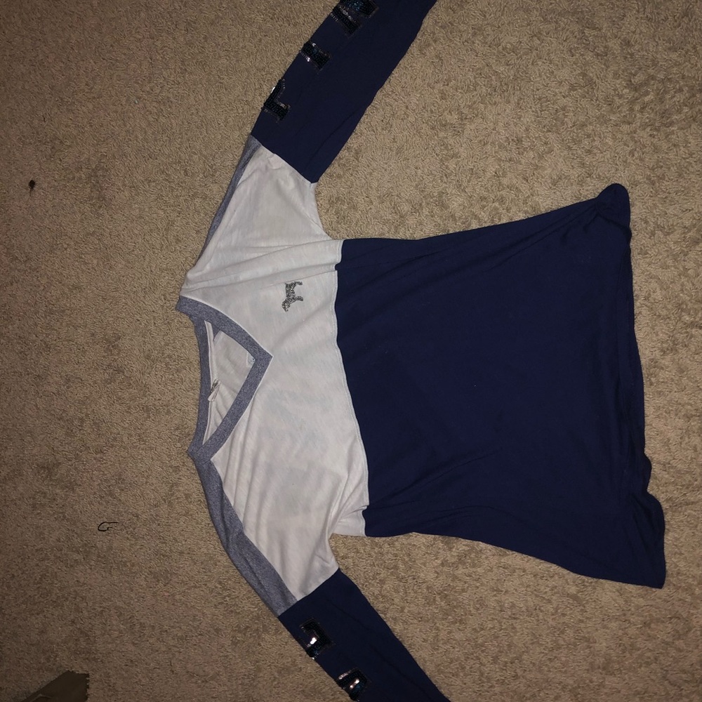Victoria secret PINK Navy blue & White longsleeve